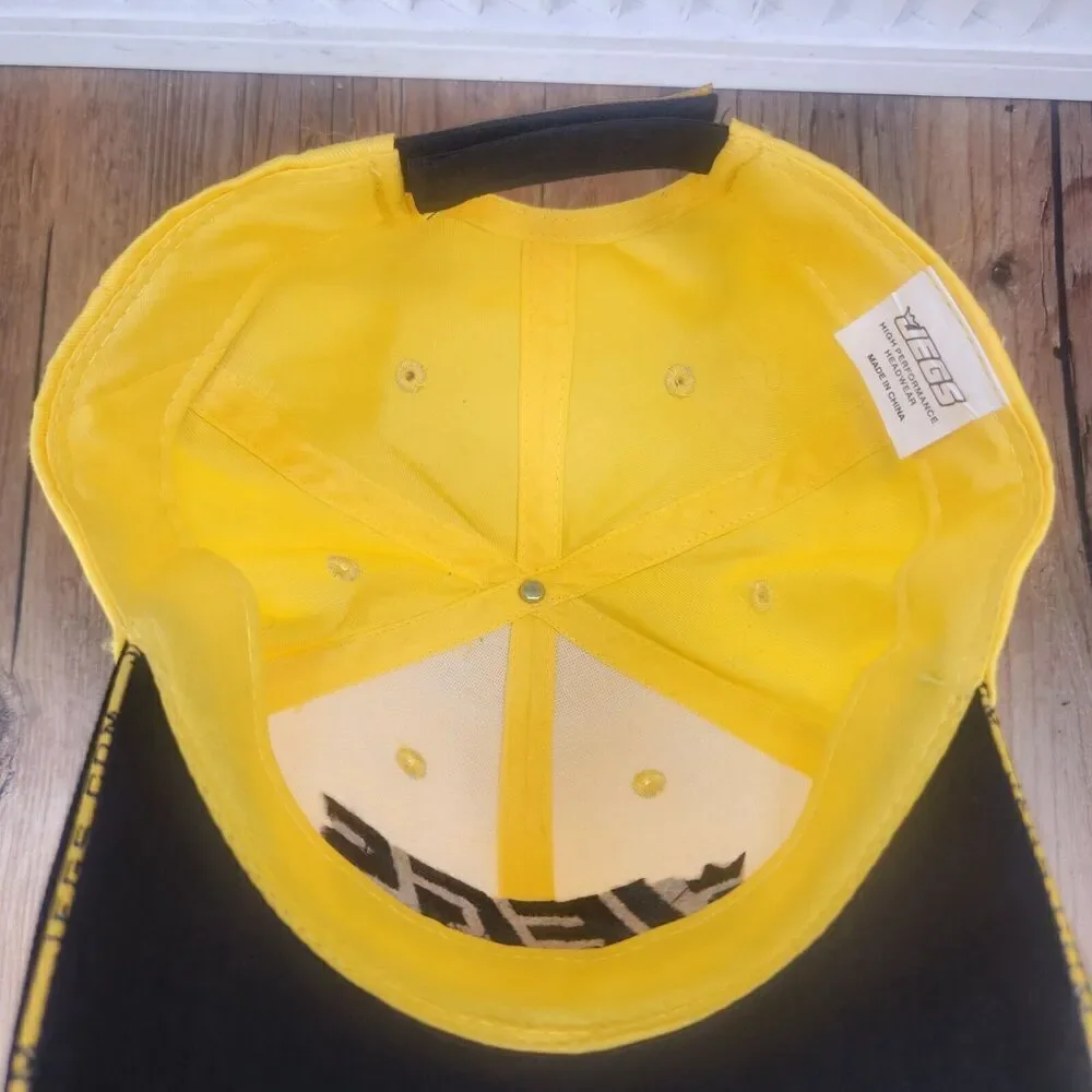 JEGS High Performance Strapback Hat Cap Yellow Black Auto Parts Cars Mechanic